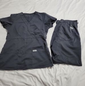 XS/XSP Grey's Anatomy by Barco scrub set in Pewter Gray